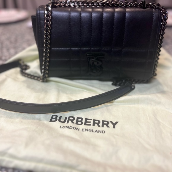 Burberry Lola bag. Black on black rare find. Bought new at Saks. Lightly used. - Picture 4 of 5